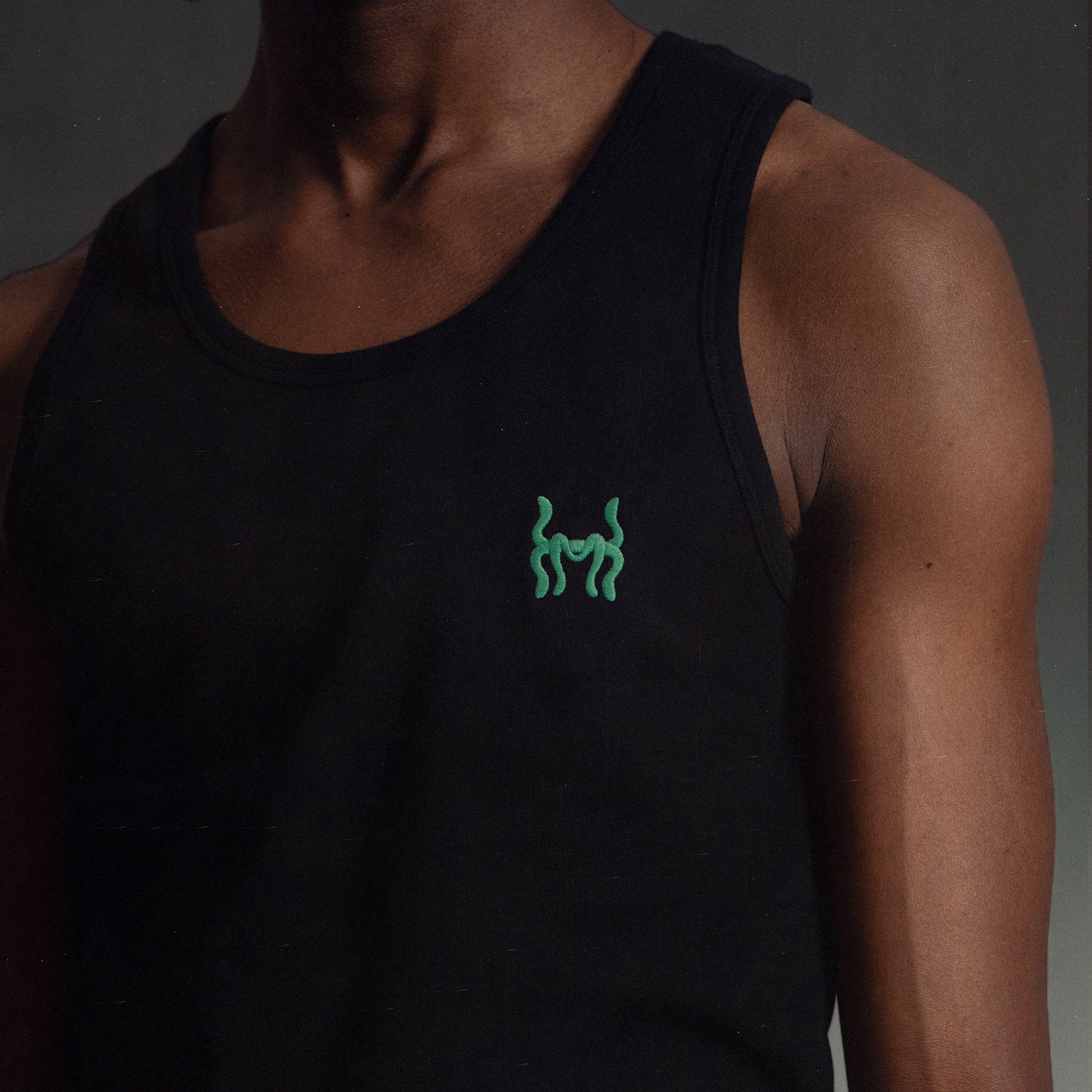 Monogram Logo Tank Top - Black